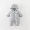 Roupas de Bebê Roupas de Inverno 90 Jaqueta de Penas de Pato Branco Macacão Desenho Animado Fofo Roupas Quentes de Inverno para Passeio de Bebê Menino