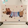 Tapete de Chão Semicircular Dachshund Porta do Banheiro Absorvente Tapete para os Pés Banheiro Vaso Sanitário Tapete Antiderrapante Personalizado de Acordo com Desenhos