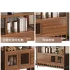 Estante de Almacenamiento para Juego de Té Estilo Chino Retro de Madera Maciza Estante para Té Vitrina Estante de Exhibición con Compartimentos de Almacenamiento de Pie