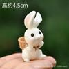 Nuevos adornos de muñeca de resina de familia de conejos de jardín de juego travieso, decoración de micro paisajismo de conejo bebé de simulación de dibujos animados