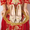 X488-18 Zapatos de Novia Boda Punta Fina Tacón de Aguja Mujer Zapatos de Dama de Honor Vestido de Fiesta Lujo Ligero Zapatos de Boda Cómodos y Versátiles 34-40