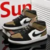 Venta Directa de Fábrica Putian Zapatos Deportivos de Caña Alta para Hombre Aj Guo Ailun Air Force One Aj1 Zapatos para Mujer Blanco y Negro Panda