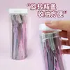 Cuchillas de afeitar para cejas con mango de cristal al por mayor, 16 piezas en un frasco, con red de seguridad, múltiples tamaños, cuchillas de afeitar para cejas de belleza antiarañazos
