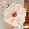 Scrunchie com vibe feminina, elástico de cabelo coreano fofo, acessório de cabelo estilo preguiçoso oversized, faixa de cabelo para coque