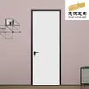 Porta Extremamente Estreita de Madeira Maciça com Batente Invisível para Quarto Conjunto Interno Porta de Cômodo Simples Ecológica Porta de Alumínio com Madeira
