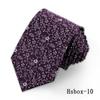 Nova Gravata de Pescoço de Castanha para Homens Profissionais de Negócios Sênior Moda Flores Quebradas Multi Preto Gravata de Mão 8cm Gravata Shengzhou