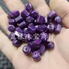 Cuentas Hexagonales Shujulai Optimizadas, Cuentas Sueltas de Jade Morado, Cuentas Cilíndricas Multifacéticas, Joyería de Pulsera de Columna Recta
