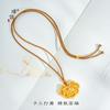 Pu Zuojiu no se desvanece Shajin Filigold Todo Collar Candado Ruyi Nuevo Caqui Chino Colgante Ruyi Cadena Clavícula para Mujer