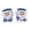 Luvas Espessas de Inverno para Crianças com Punhos Canelados de Camada Dupla, Luvas Quentes de Alta Elasticidade para Mulheres, Luvas de Tricô Espessas para Homens