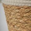 Cesta de Flores Tejida a Mano de Rattan Estilo Nórdico Transfronterizo Cesta de Pie de Gran Capacidad Decoración Cesta de Almacenamiento Tejida Simple