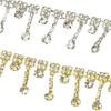Corrente de strass em forma de borla mais vendida, corrente soldada, corrente de strass, corrente de garras, acessórios de vestuário, acessórios de diamante DIY