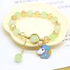 Pulsera Nueva de Moda Famosa en Internet para Estudiantes para Mujeres, Pulsera Dulce de Dibujos Animados de Cristal Transparente Hielo