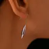 Europa y Estados Unidos nuevos ganchos para oreja de gota de agua acero inoxidable chapado en oro real de 18K pendientes de temperamento estilo viento frío pendientes en stock