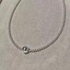 Corea del Sur Joyería Dulce Collar de Perlas Estilo Chanel para Mujer Retro Metal Cuentas Redondas Colgante Cadena Clavícula Moderna Combinable