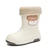 Botas de Lluvia de Moda Transfronterizas para Mujer, Suelas Suaves, Cómodas y Lindas, Zapatos de Agua Versátiles para Usar al Aire Libre, Zapatos Antideslizantes para Cocina, Zapatos Impermeables para Lavar el Coche