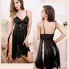 Noite de Dança Gato Exportação Europeia e Americana Tamanho Grande Malha Transparente Sexy Lingerie Uniforme Tentação Fenda Sexy Pijama Sexy