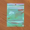 Saco Plástico com Fecho Ziplock Gradiente de Cor Armazenamento de Joias Transparente Saco com Costura Yin Yang Embalagem Selada para Cartões de Ídolos