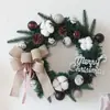 Corona de Navidad Transfronteriza Colgante de Puerta Decoraciones Navideñas Corona Artificial Corona de Terciopelo Ventana del Hogar Decoración Festiva
