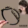 Diadema de corona alta que hace que la cara parezca más pequeña, diadema de ala ancha para mujer, pinza para el pelo estilo coreano, nuevo accesorio para el cabello de diadema con lazo 2026