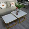 Tabela de Atacado Transfronteiriço da Amazon, Mesa de Centro de Ardósia, Uso Doméstico na Sala de Estar, Mesa de Centro Quadrada Minimalista de Luxo Leve para Apartamentos Pequenos
