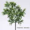 Flor Artificial Rama Única 28 Ramas Pino del Dinero Pino de Belleza Pino Arhat Planta Verde Pino Árbol Adorno Decoración del Hogar Flor Artificial