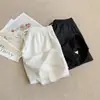 Pantalones casuales de pierna ancha, rectos, adelgazantes, sueltos y finos, con cintura elástica blanca y dobladillo de encaje para mujer