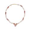 Rosa Pequeno Amor Amor Design Sentido Doce Alto Sentido Pulseira Diário Versátil Moda Elegante Pequena Pulseira Branca Mulheres