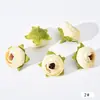 Flor de brote de té simulación transfronteriza flor de brote de hoja retro cabeza de flor de brote corsage tocado flor decorativa pequeños accesorios de camelia