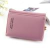 Nueva Cartera Corta para Mujer Moda Vertical Tejido Liso 70% de Descuento Tarjetero Monedero Multifuncional Cartera Pequeña Estilo Coreano