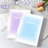 Cuaderno de Inglés B5, Cuaderno de Hojas Sueltas No Irritante, Cuaderno de Espiral Desmontable, Cuaderno de Hojas Sueltas de Cuatro Líneas y Tres Cuadrículas, Cuaderno de Secundaria