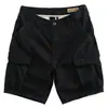 Pantalones cortos de herramientas transfronterizos para hombre Ami Kaji holgados, rectos, modernos, retro, lavados, con múltiples bolsillos, pantalones casuales para hombre