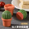 Salero y Pimentero con Forma de Cactus, Mini Frasco para Condimentos, Sellado y a Prueba de Humedad, Botella Creativa para Condimentos de Cocina, Hecho de Material ABS