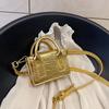 Bolsa para Labiales para Mujer 2026 Nueva Moda Europea y Americana Patrón de Cocodrilo Mini Bolsa Cuadrada Bolso Cruzado de Nicho para Mujer Comercio Exterior