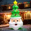 Árvore de Natal Inflável de 2,4m Papai Noel Fusion Cruzamento de Fronteira Decorações Personalizadas Infláveis de Natal para Quintal Externo