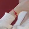 Nuevo Pulsera de Hebilla de Seguridad Cinnabar para el Año del Zodiaco de Niñas Pulsera de Cuerda Roja Tejida Diseño de Nicho Ins Pulsera Versátil