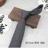 Nova Gravata Listrada Diagonal de Algodão 7,5cm Formal Casual Amarrada à Mão Larga para Homens em Estoque do Fabricante