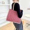 Nova Grande Capacidade Moda Pequena Fresca Estilo Ocidental Casual Bolsa 2022 Rhombus Grande Bolsa Ombro Axila Portátil Tote Bag