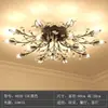 Lámpara de Techo de Cristal Americana para Sala de Estar Moderna Minimalista Europea Creativa Forma de Flor Araña LED Iluminación para Dormitorio Comedor