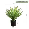 Simulación Agave de Hoja Roja Gladiolo Selva Tropical Desierto Planta Verde Sisal Ventana Decorativa Paisaje Adornos de Piso