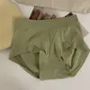Ropa interior sin costuras de estilo japonés de cintura media dulce alta elástica para mujer y niña, suave y cómoda, elevación de glúteos, entrepierna de algodón transpirable, para mujer