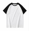 Fornecimento de fábrica camiseta raglan pesada de 230g de manga curta penteada compacta siro-spun de meia manga em estoque