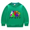 Primavera e outono de 2023 estilo coreano de desenho animado nova roupa infantil pequena e média suéter de gola redonda infantil manga longa algodão top para bebês masculino e feminino