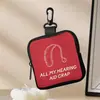 Bolsa para audífono impresa hecha de cuero sintético, impermeable, imitación piel, bolsa de almacenamiento con cremallera, mini estuche multifuncional para auriculares