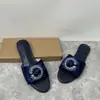 Zapatillas Planas con Pedrería Cross-Border Influencer 2026 para Mujer, Calzado de Verano para Exteriores, Zapatillas Planas de Satén Cómodas con Suela Blanda