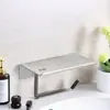 Suporte de Papel Higiênico para Banheiro de Aço Inoxidável Espesso Atacado Sem Furos Suporte de Rolo de Papel Higiênico para Banheiro Caixa Porta Papel Toalha
