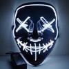 Máscara fluorescente transfronteriza para Halloween, con luz fría y destellos LED personalizados, ideal para fiestas de graduación y fiestas de disfraces.