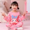 Pijamas nuevos del sudeste asiático para niños, niñas, verano, primavera y otoño, de manga larga, dibujos animados, para niños medianos y grandes, ropa de hogar para niños, venta al por mayor