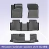Tapetes de Chão para Carro 3D para Todas as Estações em TPE, Adequados para Mitsubishi Outlander 2022-2024