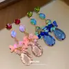 Aretes de aguja plateada con lentejuela redonda de cristal tachonada de diamantes en forma de lágrima, un toque de lujo y sofisticación, con diseños de borlas, aretes de moda y elegantes para mujer