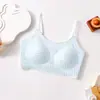 Roupa íntima feminina de algodão sem costura para outono, sutiã para meninas sem aro, período de desenvolvimento, estudante, confortável, com bojo fixo, sutiã para jovem